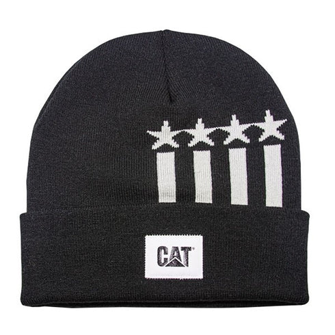 Black Knit Cap w/Stars