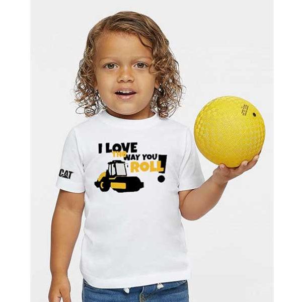 Camiseta para niños pequeños que aman la forma en que ruedan