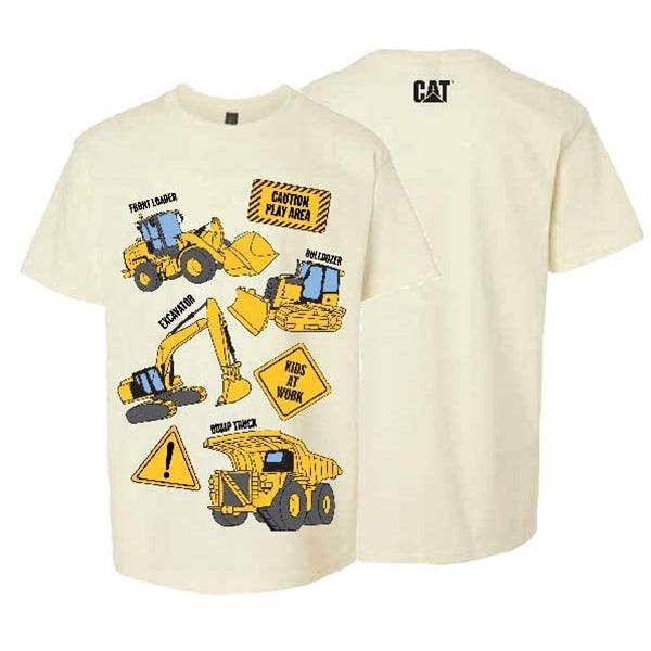 Tee del área de juegos de precaución para jóvenes