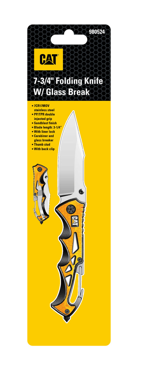 7" 3/4 Pocket Knife with Glass Breaker