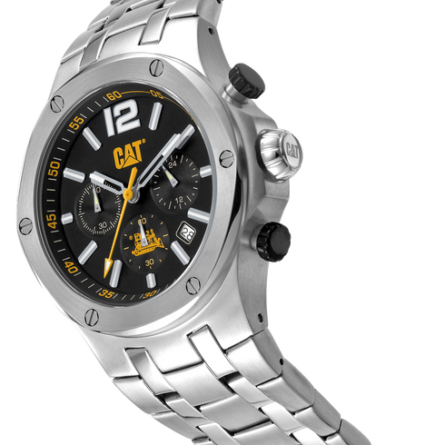 Navigo Chrono Watch Black Dial w/Stainless Steel Strap