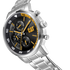 Sail Watch Blk/Ylw Dial Stainless Steel w/Stainless Steel Strap