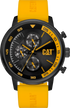 Reloj de vela con esfera amarilla de acero inoxidable y correa de silicona