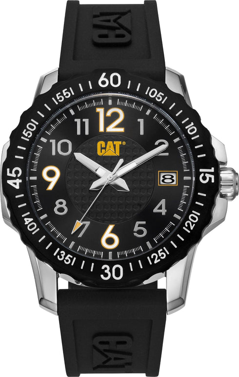 Reloj Downforce con esfera negra y correa de silicona negra