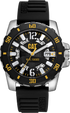 Steel Barricade Watch Black/Yellow Dial w/Silicone Strap