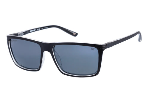 Classic Front Sunglasses Matte Black w/Silver Flash Lens