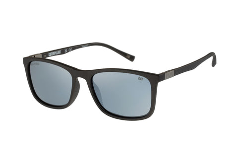 Easy Wear Sunglasses Matte Black w/Silver Flash Lens