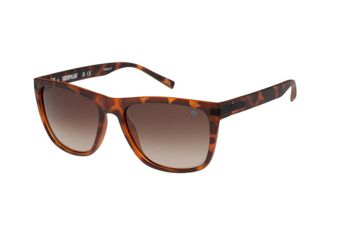 Gafas de sol monobloque en carey mate con lentes marrones degradadas