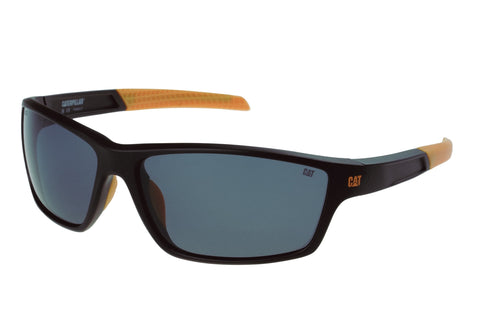Gafas de sol deportivas elegantes en negro mate con lentes ahumadas