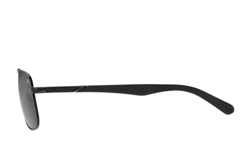 Metal Aviator XL Sunglasses Matte Black w/Smoke Lens