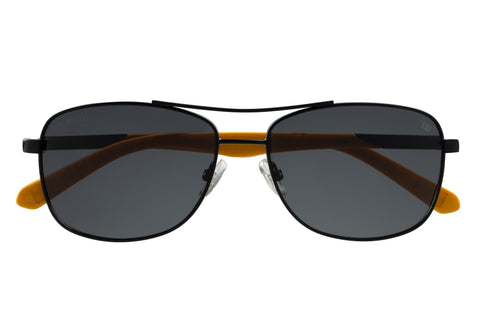Metal Aviator XL Sunglasses Matte Black w/Smoke Lens