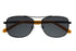 Metal Aviator XL Sunglasses Matte Black w/Smoke Lens