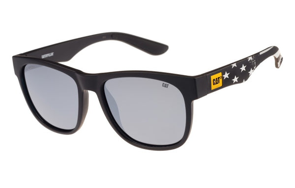 Americana Sunglasses Matte Black w/Silver Flash Lens