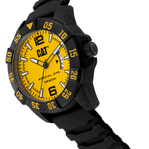 Special OPS 4 Watch Yellow Dial w/Silicone Strap