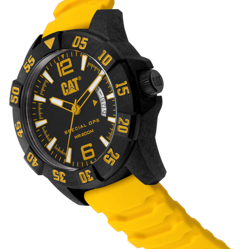 Special OPS 4 Watch Black/Yellow Dial w/Silicone Strap