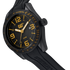 Reloj Oceania con esfera negra y amarilla y correa de silicona