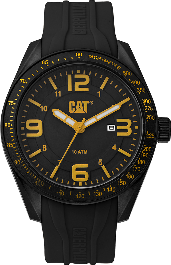 Oceania Watch Black/Yellow Dial w/Silicone Strap