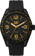 Reloj Oceania con esfera negra y amarilla y correa de silicona