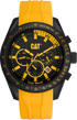 Oceania Multi Watch Black Dial w/Yellow Silicone Strap