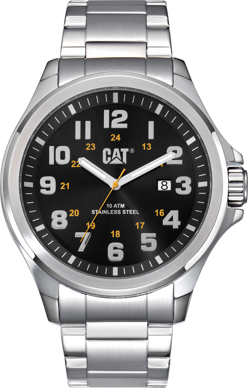 Reloj Operator 45MM 1.2 con esfera negra y correa de acero inoxidable