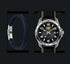 Set de regalo de reloj y pulsera negra