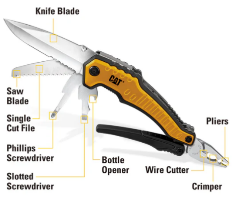 2 Piece XL Multi-Tool and Multi-Tool Key Chain with Light Gift Box ...