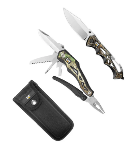 2 Piece Multi-Tool and Knife Gift Box Set with Real Tree Camo