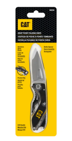 6-1/4" Folding Skeleton Knife with Bottle Opener and Polished Blade