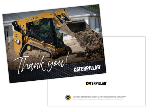 Skid Steer Thank You Card