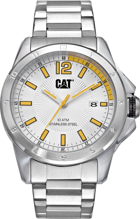 Reloj Big Twist 24 con esfera blanca y plateada y correa de acero inoxidable