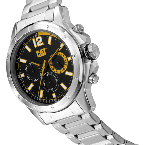 Big Twist 24 Chrono Watch Black/Yellow Dial w/Stainless Steel Strap