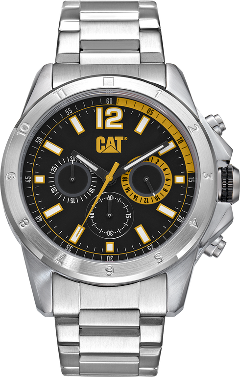 Big Twist 24 Chrono Watch Black/Yellow Dial w/Stainless Steel Strap