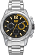 Big Twist 24 Chrono Watch Black/Yellow Dial w/Stainless Steel Strap