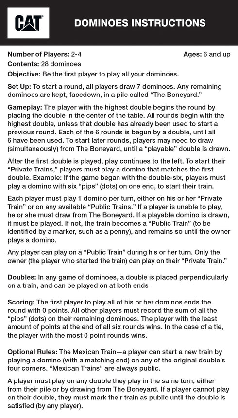 Caterpillar Dominoes