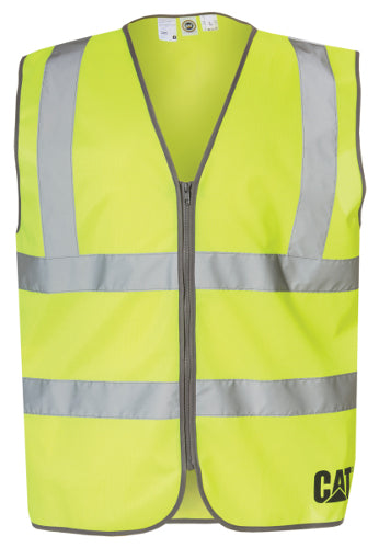 Hi-Vis Zip Vest Yellow