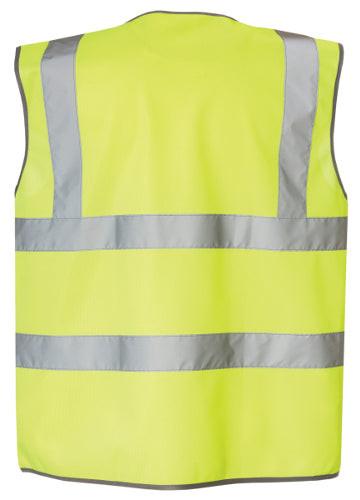 Hi-Vis Zip Vest Yellow (Back)