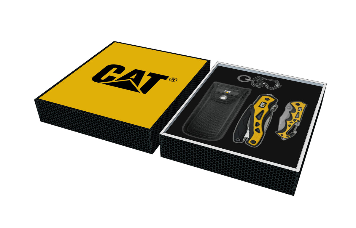 Cat Multi-Tool, Knife, and Keychain Tool Set 