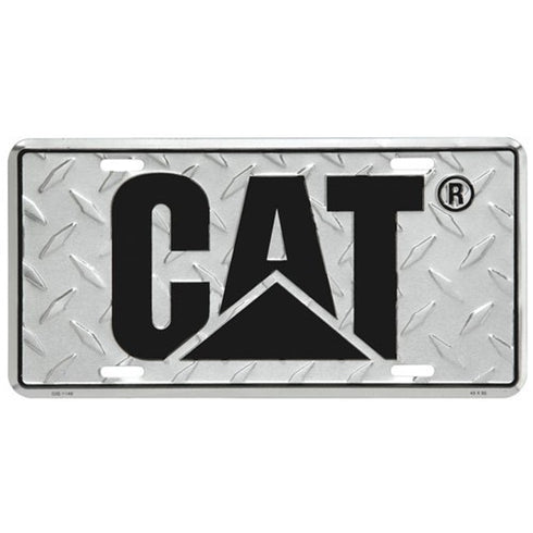 Treadplate License Plate Slvr/Blk
