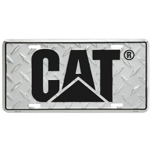 Treadplate License Plate Slvr/Blk