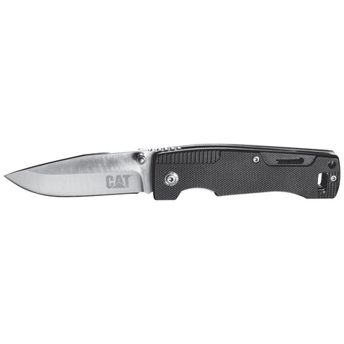 6" Drop Point Folding Knife G10 Black Handle
