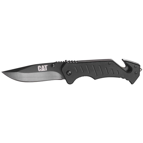 8" Folding Knife w/Tungsten Glass Breaker, Seat Belt Cutter