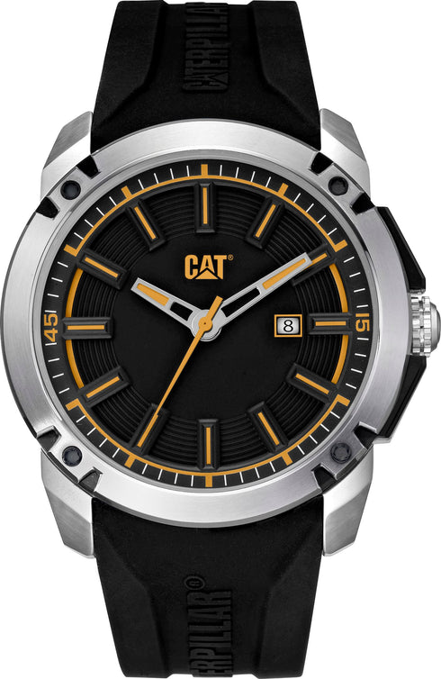 Elite Watch Black/Yellow Dial w/Black Silicone Strap