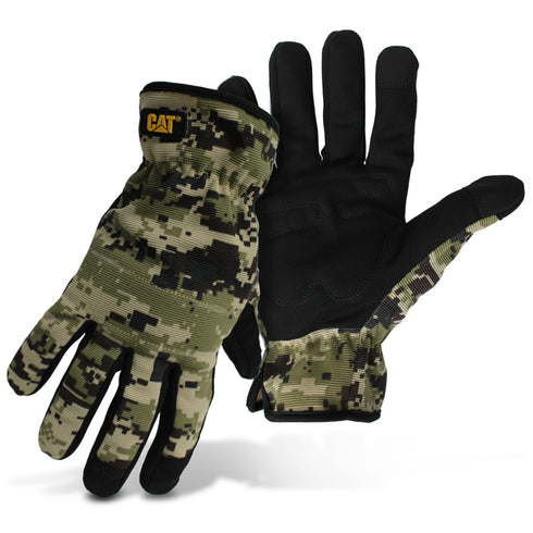 Touchscreen Digital Camo Padded Palm Utility Glove