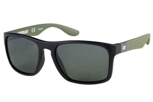 Yarder Sunglasses Matte Black w/Green Lens