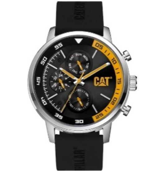 Sail Watch Black/Yellow Dial Stainless Steel w/Silicone Strap