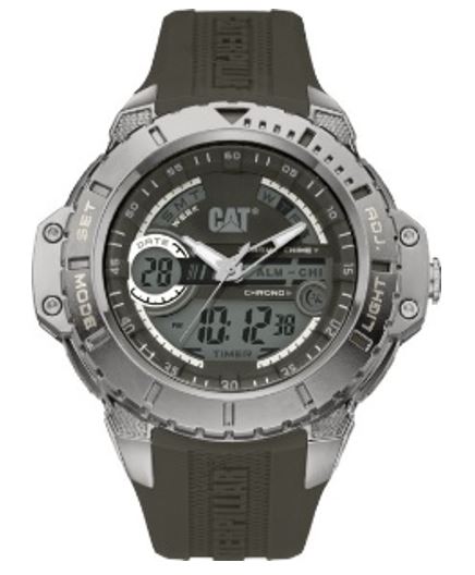 Ana-Digit Watch Green Dial ABS w/Rubber Strap