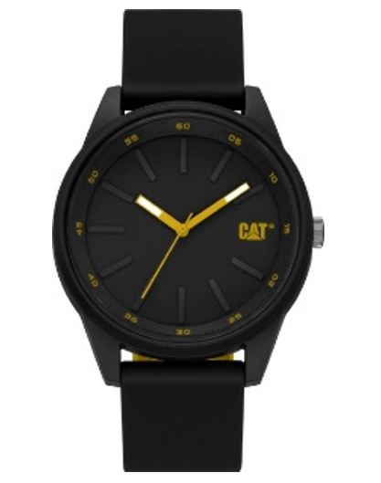 Insignia Watch Black/Yellow Dial ABS w/Silicone Strap