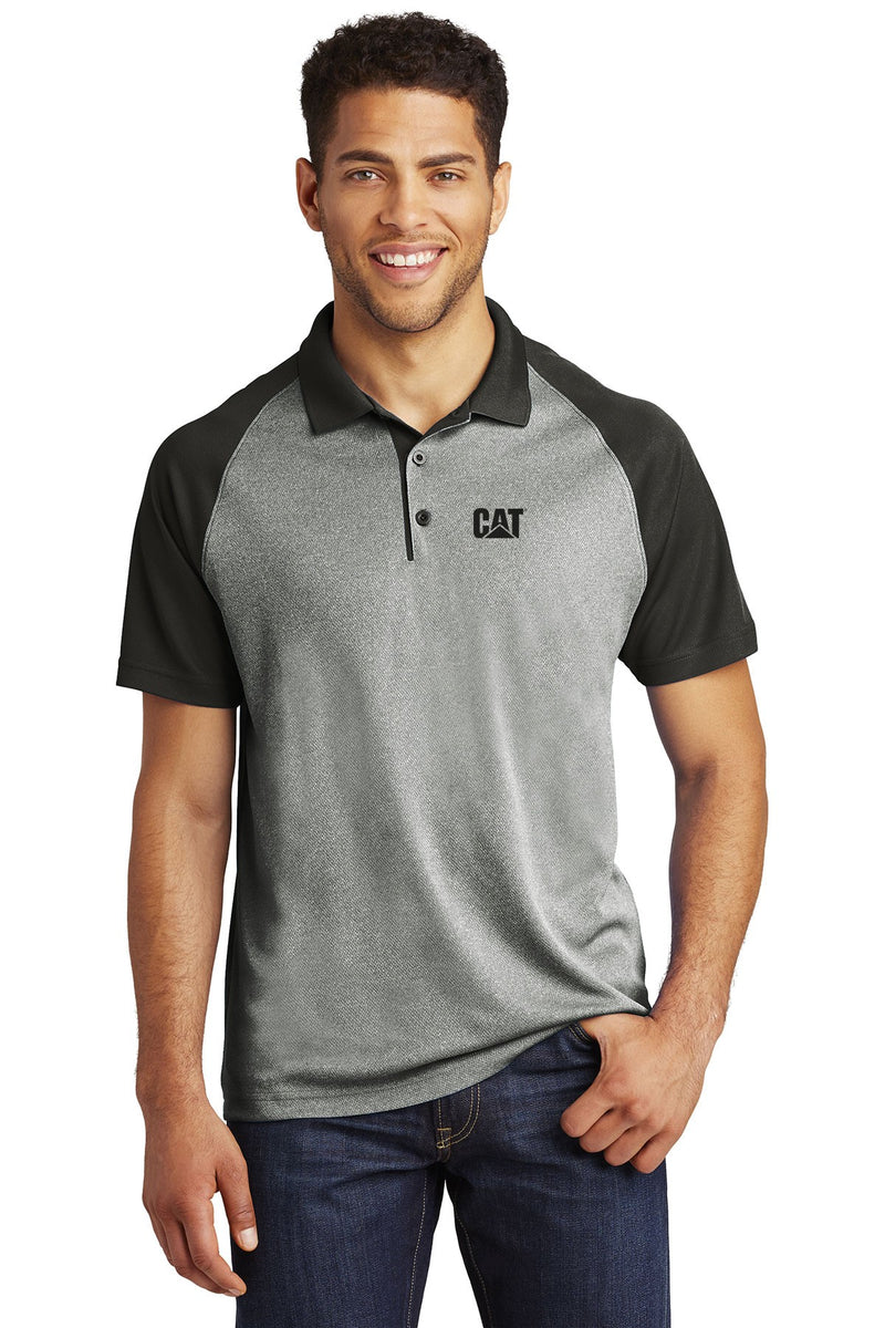 Men's Raglan Heather Block Polo – Shopcaterpillar.com