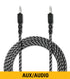10' Reflective Aux Audio Cable