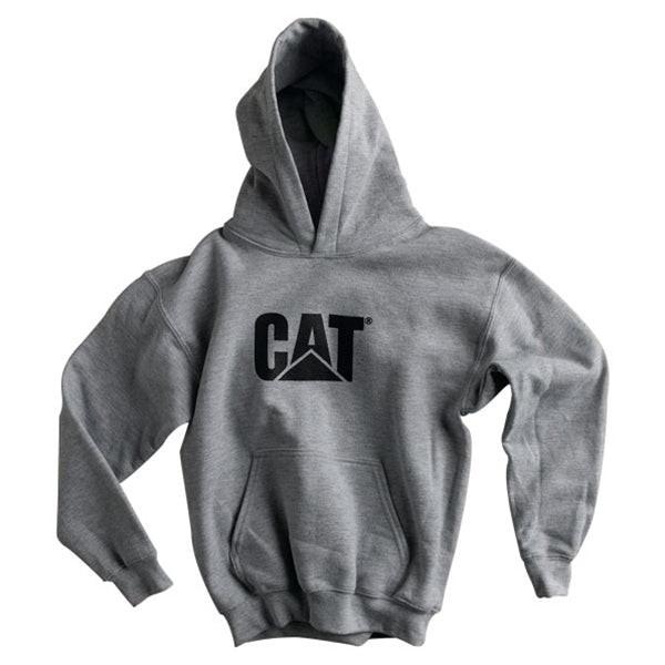 Sudadera con capucha gris con logotipo deportivo juvenil